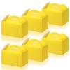 36 Pcs Party Favor Treat Boxes, Goodie Candy Gable Paper Gift Boxes with Handles for Birthday Wedding Shower Christmas Party Supplies, 6 x 3.5 x 3.5 Inches(Yellow) view 1