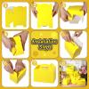 36 Pcs Party Favor Treat Boxes, Goodie Candy Gable Paper Gift Boxes with Handles for Birthday Wedding Shower Christmas Party Supplies, 6 x 3.5 x 3.5 Inches(Yellow) view 3
