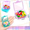 6 Packs Pocket Tiny Pill Case Single Daily Small Pill Container Travel Medicine Holder Cute Portable Personal Medicine Dispensers Organizers for Purse Pills Vitamin Supplements(Orange/Purple/Green) view 2