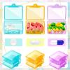 6 Packs Pocket Tiny Pill Case Single Daily Small Pill Container Travel Medicine Holder Cute Portable Personal Medicine Dispensers Organizers for Purse Pills Vitamin Supplements(Orange/Purple/Green) view 3