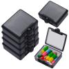 6 Packs Pocket Tiny Pill Case Single Daily Small Pill Container Travel Medicine Holder Cute Portable Personal Medicine Dispensers Organizers for Purse Pills Vitamin Supplements(Black) view 1