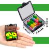 6 Packs Pocket Tiny Pill Case Single Daily Small Pill Container Travel Medicine Holder Cute Portable Personal Medicine Dispensers Organizers for Purse Pills Vitamin Supplements(Black) view 2