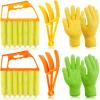 6 Pcs Window Venetian Blind Cleaner Duster Tool 2 Pcs 7 Fingers Dusting Cleaner Tool 2 Pcs Shutter Cleaner Brush and 2 Pairs Cleaning Gloves for Air Conditioner Keyboard Fan Dirt House Dust Cleaner view 1