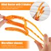 6 Pcs Window Venetian Blind Cleaner Duster Tool 2 Pcs 7 Fingers Dusting Cleaner Tool 2 Pcs Shutter Cleaner Brush and 2 Pairs Cleaning Gloves for Air Conditioner Keyboard Fan Dirt House Dust Cleaner view 2