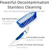 2-Pack Scrub Brush for Cleaning with Long Handle,Medium Firm Brush Bathroom Cleaning Supplies and Bathtub Cleaner and Shower Cleaning Brush,Multi-Scene Use for Kitchen or Carpet Brush,White&Blue view 3