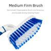 2-Pack Scrub Brush for Cleaning with Long Handle,Medium Firm Brush Bathroom Cleaning Supplies and Bathtub Cleaner and Shower Cleaning Brush,Multi-Scene Use for Kitchen or Carpet Brush,White&Blue view 4