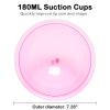 weiwei Buttock Vacuum Therapy Cups L Butt Shape Suction Cups 180ml Vacuum Cupping Machine Accessories with Y Type Hose for Buttock Lift,Body Massage (Pink-1 Pair) view 4