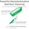 2-Pack Scrub Brush for Cleaning with Long Handle,Medium Firm Brush Bathroom Cleaning Supplies and Bathtub Cleaner and Shower Cleaning Brush,Multi-Scene Use for Kitchen or Carpet Brush,White&Green view 3