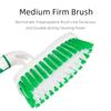 2-Pack Scrub Brush for Cleaning with Long Handle,Medium Firm Brush Bathroom Cleaning Supplies and Bathtub Cleaner and Shower Cleaning Brush,Multi-Scene Use for Kitchen or Carpet Brush,White&Green view 4