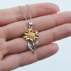 amangny Useful Wife, Dear Wife, You Complete me and Make me Whole in Every Way, Unique Sunflower Pendant Necklace for Wife from Husband view 2