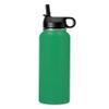 LaserGram Personalized Water Bottle, Wheelchair Fencing, Stainless Steel Double Wall Vacuum Insulated with Flip Top Straw, Custom Engraved Gift (32oz / 950ml Green) view 2