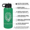 LaserGram Personalized Water Bottle, Wheelchair Fencing, Stainless Steel Double Wall Vacuum Insulated with Flip Top Straw, Custom Engraved Gift (32oz / 950ml Green) view 3