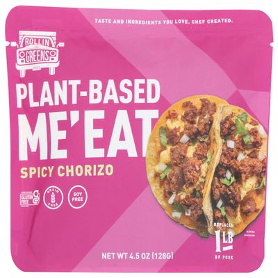 Rollingreens, Chorizo Plant Based, 4.5 Ounce
