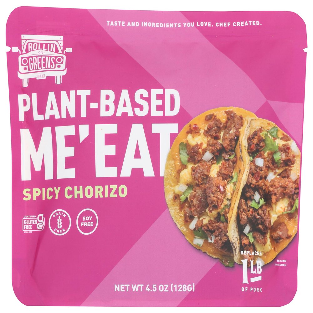 Rollingreens, Chorizo Plant Based, 4.5 Ounce