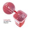 Alcedo Sharps Container for Home Use and Professional 1 Quart (5-Pack), Biohazard Needle and Syringe Disposal, Small Portable Container for Travel view 3