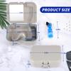 Annhua Denture Cup Bath Box Case with Mirror and Cleaning Brush, Denture Container with Brush Retainer Cleaning Case Mouth Guard Storage Soaking Cup Holder for Travel, Office, Household Use view 2