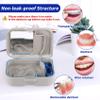 Annhua Denture Cup Bath Box Case with Mirror and Cleaning Brush, Denture Container with Brush Retainer Cleaning Case Mouth Guard Storage Soaking Cup Holder for Travel, Office, Household Use view 3