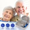 Annhua Denture Cup Bath Box Case with Mirror and Cleaning Brush, Denture Container with Brush Retainer Cleaning Case Mouth Guard Storage Soaking Cup Holder for Travel, Office, Household Use view 4