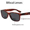 Sumkyle 4 Pack Bifocal Reading Glasses Grey Lens Spring Hinge Outdoor Sunglasses Fashion Bifocal Sun Readers for Men Women view 4