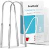 2 Pack Tongue Scraper, 100% Surgical 304 Stainless Steel Tongue Cleaner for Adults And Kids, Professional Tongue Brush for Oral Care, Improve Bad Breath and Fresh Breath view 1