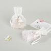 KHBNHJ 12 Pcs White Lace Organza Drawstring Bags, 3.9 x 5.5 Inch Wedding Favor Gift Bags with Maple Leaf Embroidery, Mesh Jewelry Pouches Gift Bags for Wedding Supplies Bridal Shower view 4