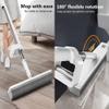 JINYISI Mop, Sponge Mop, Easy Squeeze, Hardwood Floor Cleaning, Mighty Thirsty, White, 31cm x 128cm, Stainless Steel Handle view 3