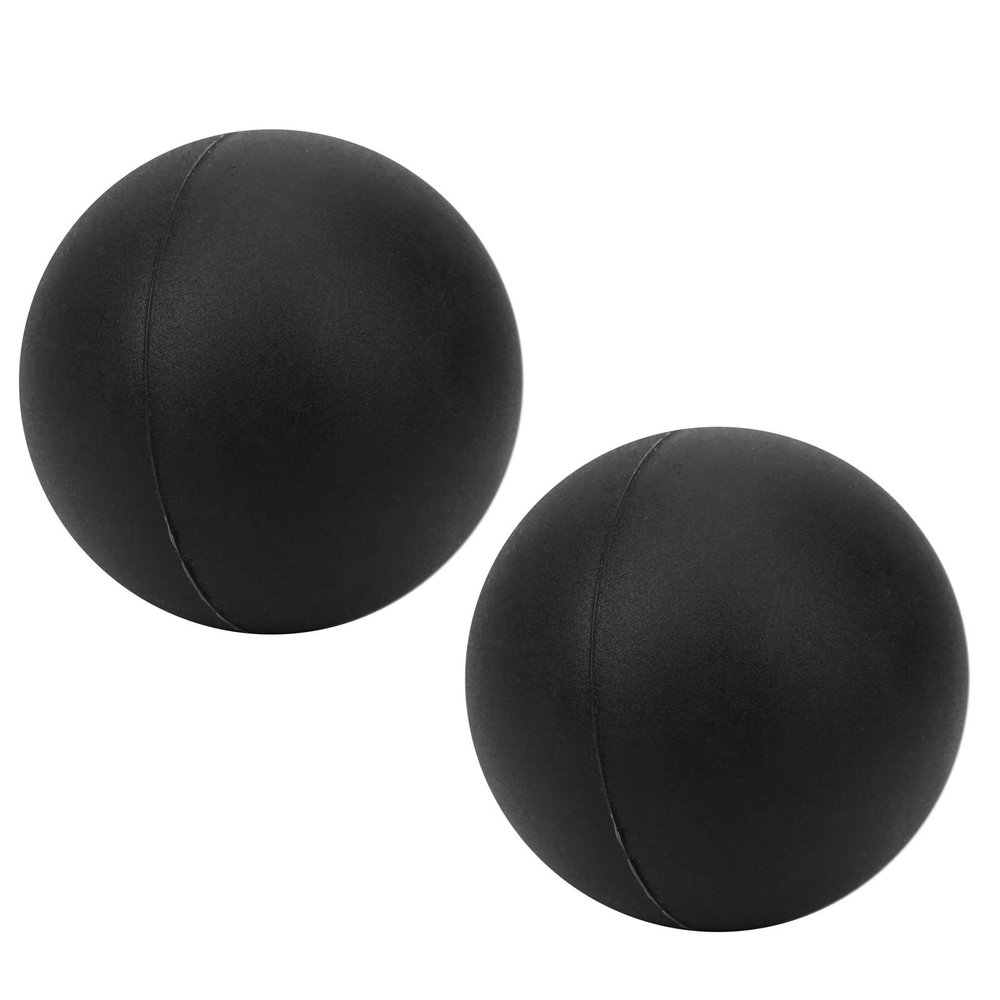 Alvinlite Massage Ball, 2PCS Silicone Massage Ball Yoga Fitness Ball Training Equipment for Pain Stress Relief Trigger Point Therapy (Black)