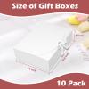 BoShahai 10 PCS Gift Boxes with Lids, 10.6x7.8x3.1 Inch Kraft Paper Gift Box, White with Ribbon, Bridesmaid Proposal Box for Wedding, Packaging, Present, Birthday, Cupcake view 2