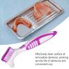 Denture Cleaning Brush Set, 1 Premium Denture Cleaner Set Top Denture Cleanser Tool Dual Head Denture Brush for Denture Care view 4