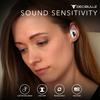 Decibullz 25-Decibel Noise-Reduction Earplugs for Hearing Protection, Custom-Molded Reusable Earplugs for Noise Sensitivity & Flights, White view 3