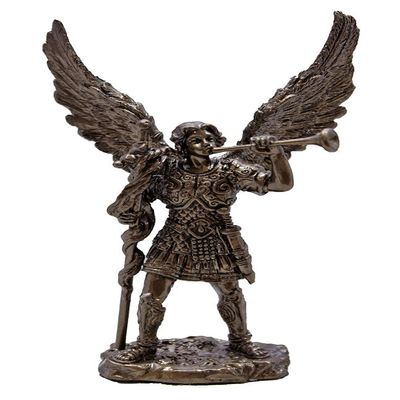 Archangel Gabriel Statues, 4" Bronzed Resin, 2-Count Value Pack