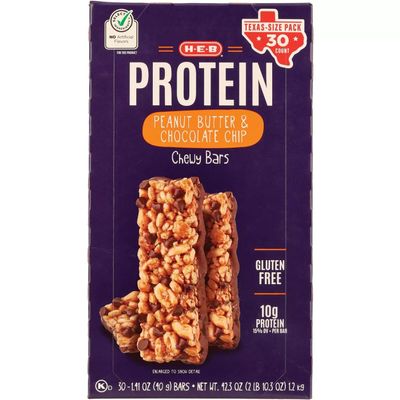 HEB Select Ingredients Protein Peanut Butter & Chocolate Chewy Bars Value Pack 30 Bars