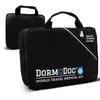 DormDoc World Travel 200 Piece Emergency First Aid Kit for College Students - Dorm Room Foreign Study Kit with OTC Medicines and Bandages for School, Sports, Vehicle and Travel (Black) view 1