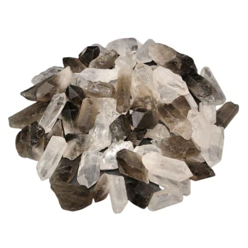 1/4 lb Bulk Lot Mixed Smokey & Quartz Crystal Natural Clear Points Smoky