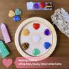 7 PCS Chakra Heart Crystals Pocket Natural Stones Polished Amethyst Palm Assorted Healing Crystal Love Shaped Gemstones 0.8" Set Reiki Energy Balancing Meditation Mother's Day Gift view 3