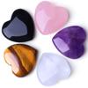 5 PCS Crystals Natural Heart Pocket Stones Polished Rose Quartz Amethyst Assorted Healing Crystals Palm Love Shaped 0.8" Gemstones Set Reiki Energy Balancing Meditation Mother's Day Gift view 1
