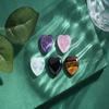 5 PCS Crystals Natural Heart Pocket Stones Polished Rose Quartz Amethyst Assorted Healing Crystals Palm Love Shaped 0.8" Gemstones Set Reiki Energy Balancing Meditation Mother's Day Gift view 4