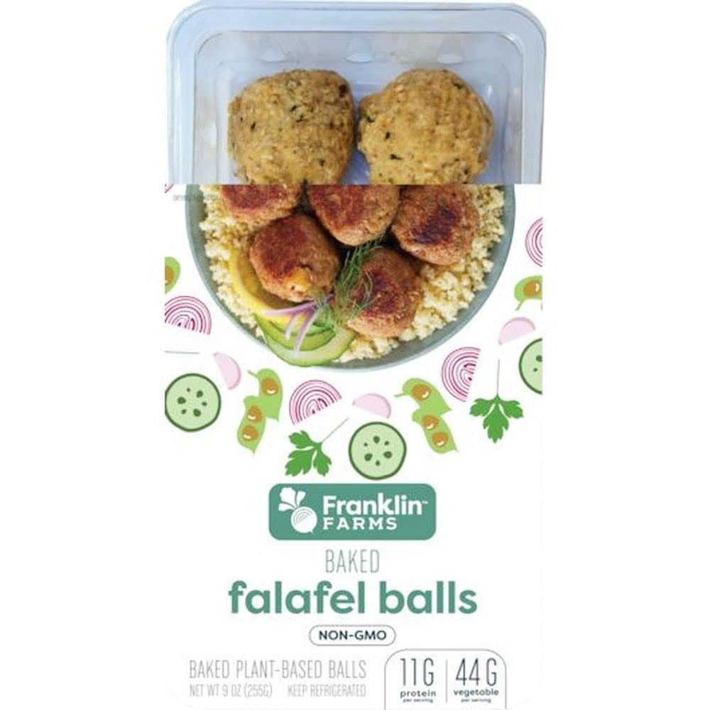 Franklin Farms Vertical Baked Plant Based Falafel Balls, 9 Ounce -- 6 per case