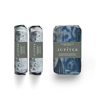 Jupiter - Gourmet Canned Mackerel Fillet in Biologic Olive Oil - 4.23oz / 120gr (Pack of 5 cans)