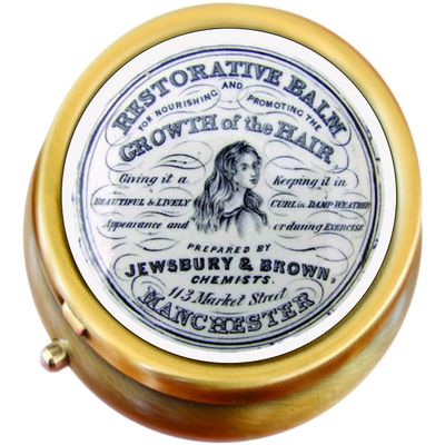 Apothecary Restorative Hair Balm Brass Pill Box