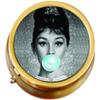 Audrey Hepburn Bubble Brass Pill Box view 1