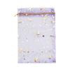 100 Moon Star Organza Jewelry Gift Pouch Candy Pouch Moon Drawstring Wedding Favor Bags AUG (5x7 inch, lilac) view 1