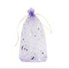 100 Moon Star Organza Jewelry Gift Pouch Candy Pouch Moon Drawstring Wedding Favor Bags AUG (5x7 inch, lilac) view 4