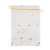 100 Moon Star Organza Jewelry Gift Pouch Candy Pouch Moon Drawstring Wedding Favor Bags AUG (5x7 inch, white) view 1