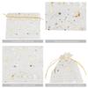 100 Moon Star Organza Jewelry Gift Pouch Candy Pouch Moon Drawstring Wedding Favor Bags AUG (5x7 inch, white) view 3