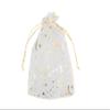 100 Moon Star Organza Jewelry Gift Pouch Candy Pouch Moon Drawstring Wedding Favor Bags AUG (5x7 inch, white) view 4