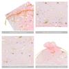 100 Moon Star Organza Jewelry Gift Pouch Candy Pouch Moon Drawstring Wedding Favor Bags AUG (5x7 inch, pink) view 3