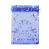 100 Moon Star Organza Jewelry Gift Pouch Candy Pouch Moon Drawstring Wedding Favor Bags AUG (5x7 inch, royalblue) view 1