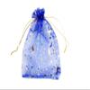 100 Moon Star Organza Jewelry Gift Pouch Candy Pouch Moon Drawstring Wedding Favor Bags AUG (5x7 inch, royalblue) view 4