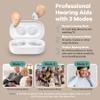 Autiphon Rechargeable Hearing Aids for Seniors Adults with Noise Cancelling, 8-channel Digital Hearing Amplifiers, with Tinnitus Masking Mode, Pair, AT108, Beige view 2